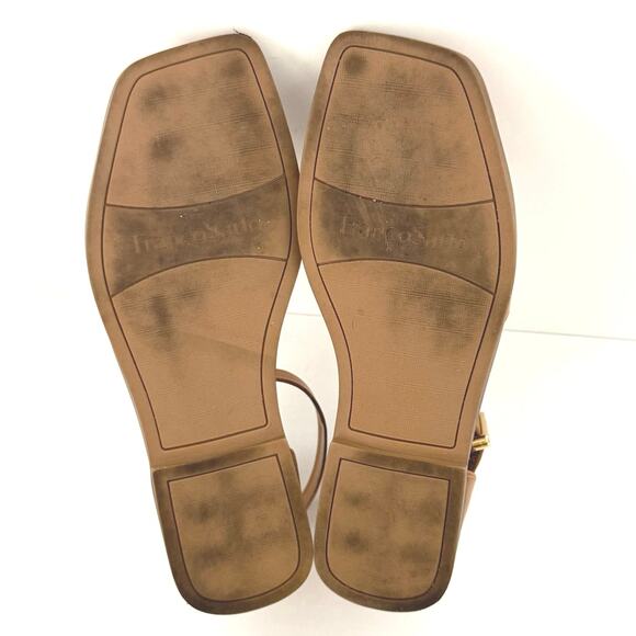 Franco Sarto Miras Women’s Size 7 Tan Leather Toe Loop Ankle Strap Sandal - Picture 11 of 12